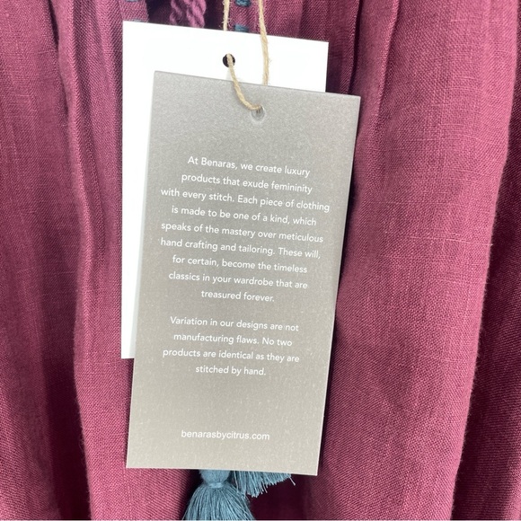 Benaras by Citrus Linen Dress NWT Size medium - Picture 7 of 10